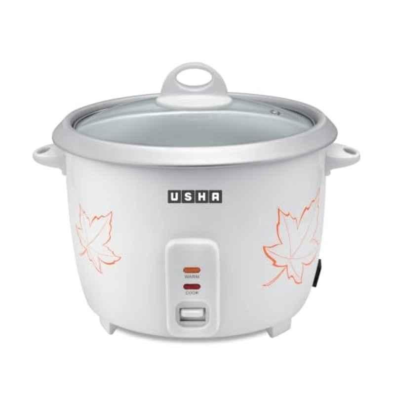 Usha RC28GS1 2.8 Litre 1000W Metal White Automatic Rice Cooker with 2 Years Warranty, 3728