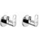 Spazio Max Stainless Steel Chrome Finish Angle Cock with Wall Flange (Pack of 2)