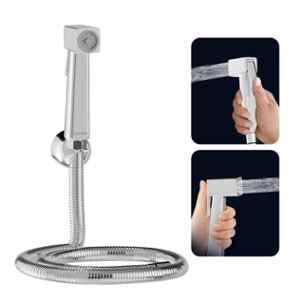 Lorazzo Quad ABS Chrome Finish Heath Faucet with  1.5m Hose Pipe & Wall Hook, LRZ HF0151 S04