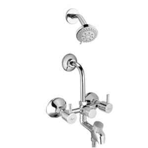 Mayur Ocich Flaro 2 Pcs Brass 3-In-1 Wall Mixer Set with Multi Flow Shower & Clicksound Cartridge