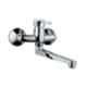Jaquar Fusion Stainless Steel Single Lever Sink Mixer with Connecting Legs & Wall Flange, FUS-SSF-29163