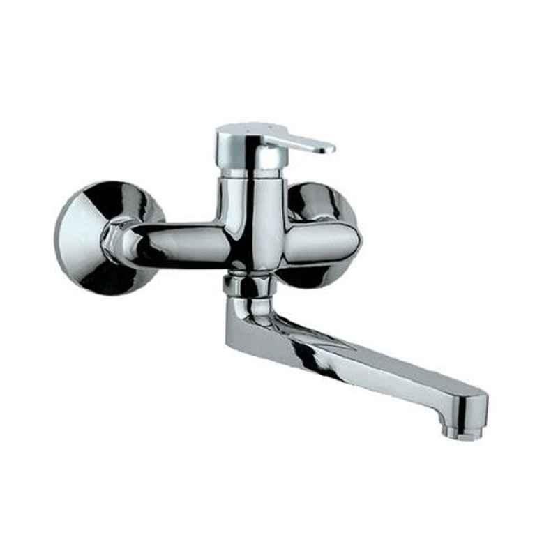 Jaquar Fusion Stainless Steel Single Lever Sink Mixer with Connecting Legs & Wall Flange, FUS-SSF-29163