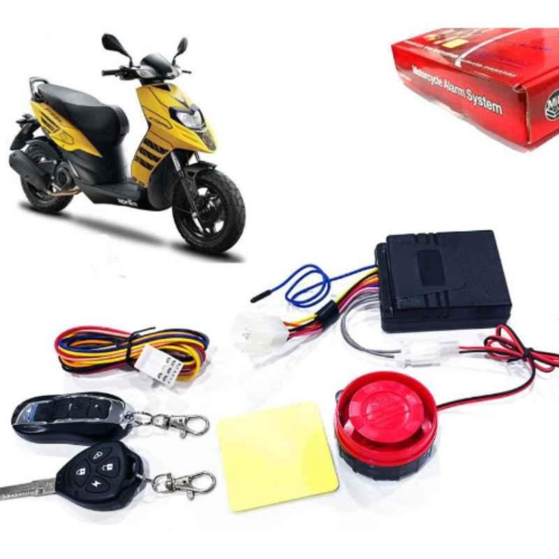 Auto Pearl 12V Black Two-Way Anti Theft Motorcycle Alarm Kit with 2 Pcs Remote for Storm 125