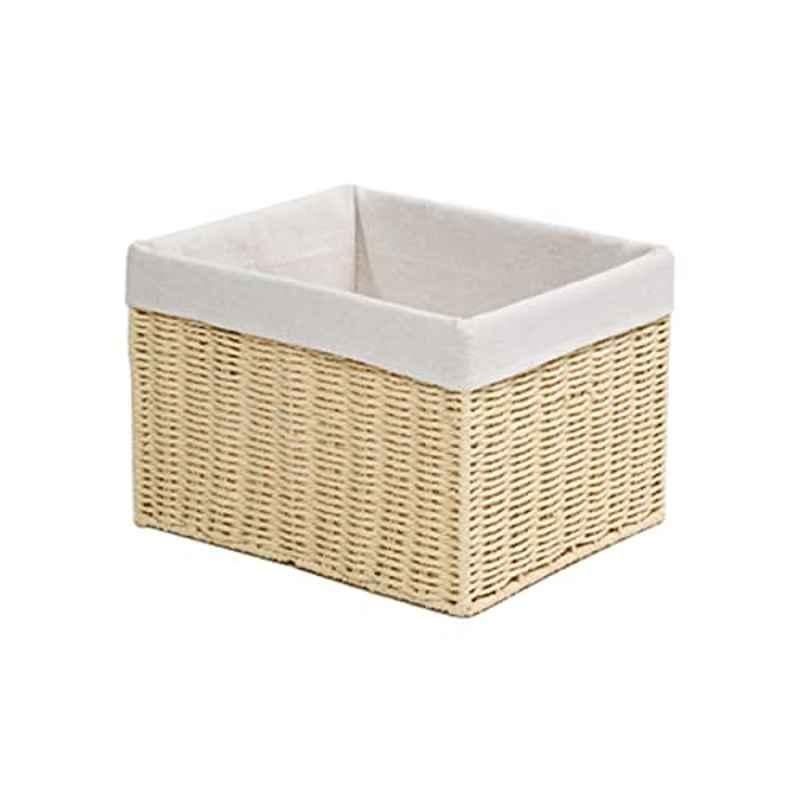 Homesmiths 25.4x30.5x20.3cm Natural Storage Basket with Liner, MAS0525-1-NTR