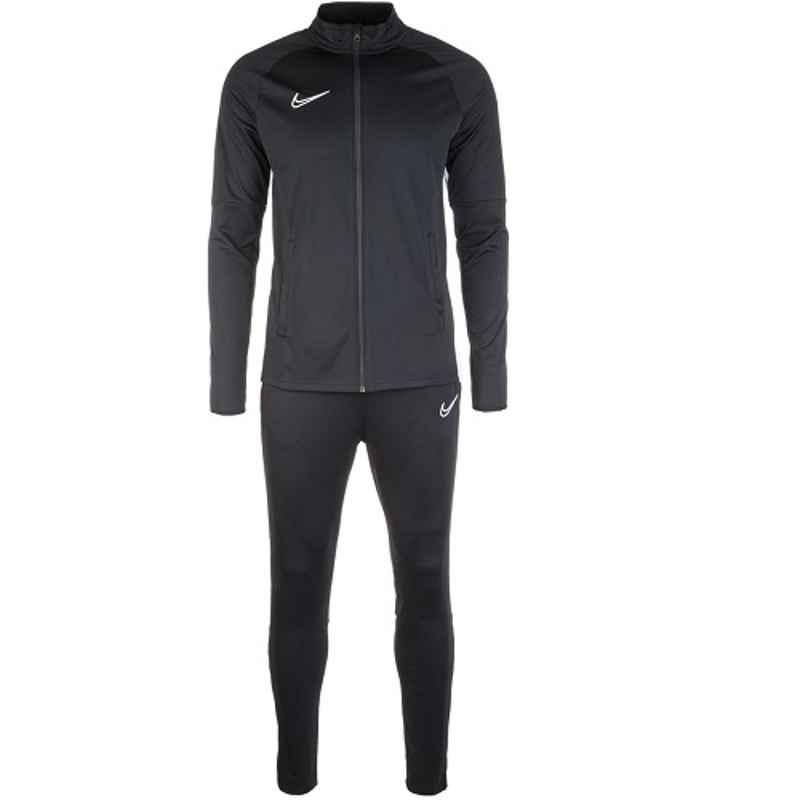Nike Polyester Black Sweat Wicking Tracksuit Set, Size: S