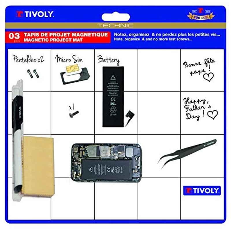 Tivoly Magnetic Dry-Wipe Work Mat Set, 11110420001