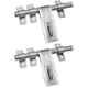 Smart Shophar 10 inch Stainless Steel Silver Butterfly Aldrop, SHA40AL-BUTF-SL10-P2 (Pack of 2)