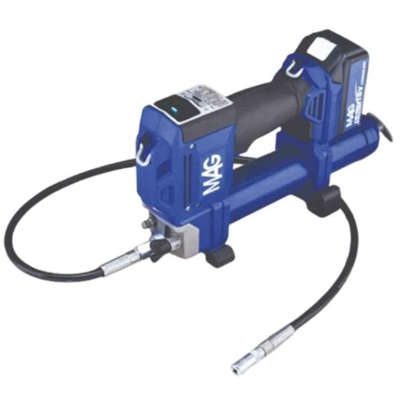 MAG 14Oz 6000Psi Blue Battery Opeated Grease Gun with 1000mm Hose Length, MAG44
