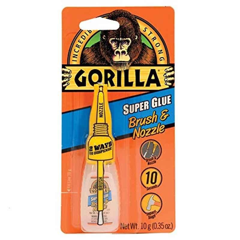 Gorilla 10g Super Glue with Brush & Nozzle, 7500101