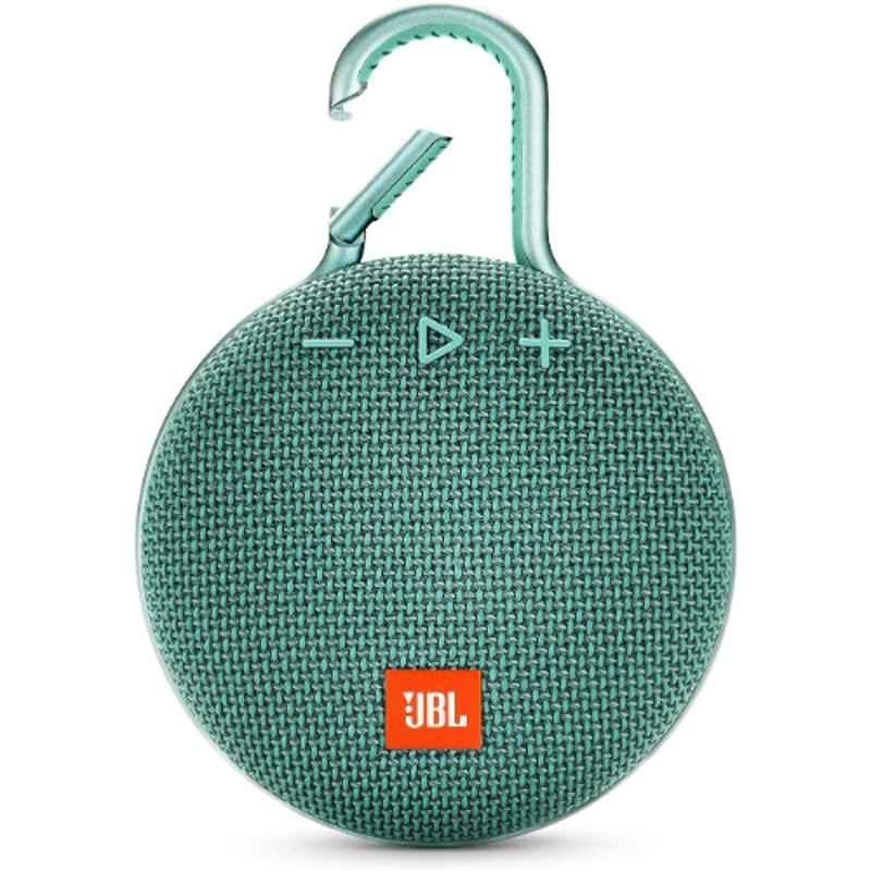 JBL Clip 3 10hrs 1000mAh Teal Portable Bluetooth Speaker, JBL-CLIP3-TEAL