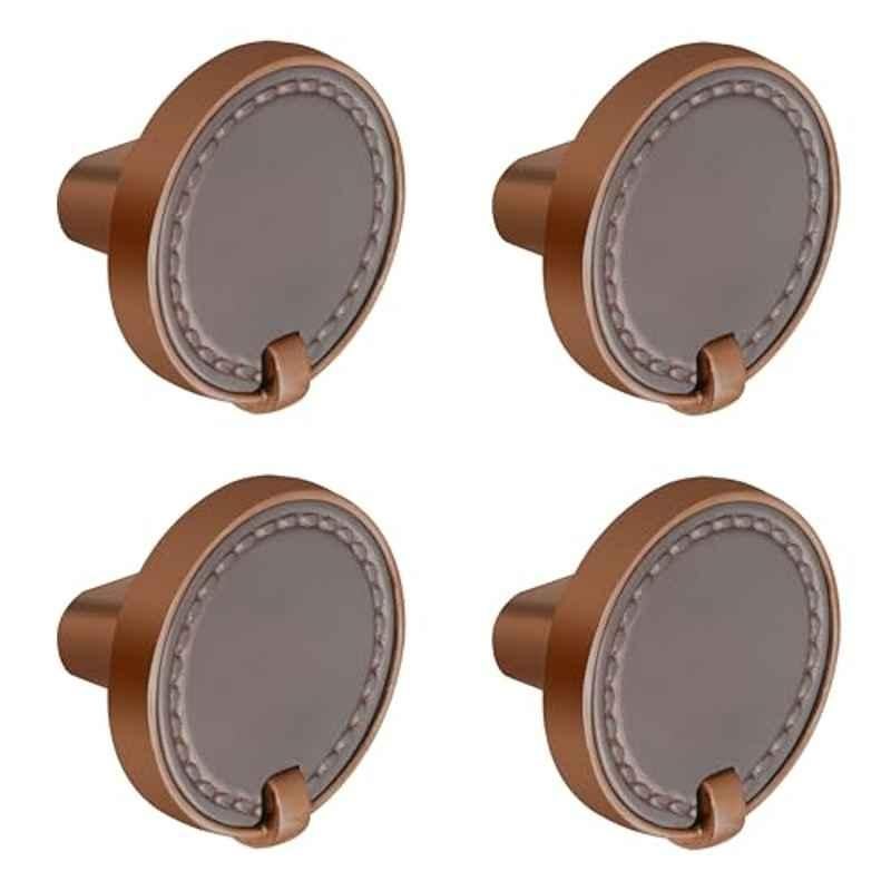 Plantex Knobs for Drawers/Drawer Knobs/Round Knob for Cabinets/Pull-Push Knob for Kitchen/Bedroom/Drawer (Pack of 4) Rose Gold & Satin Black