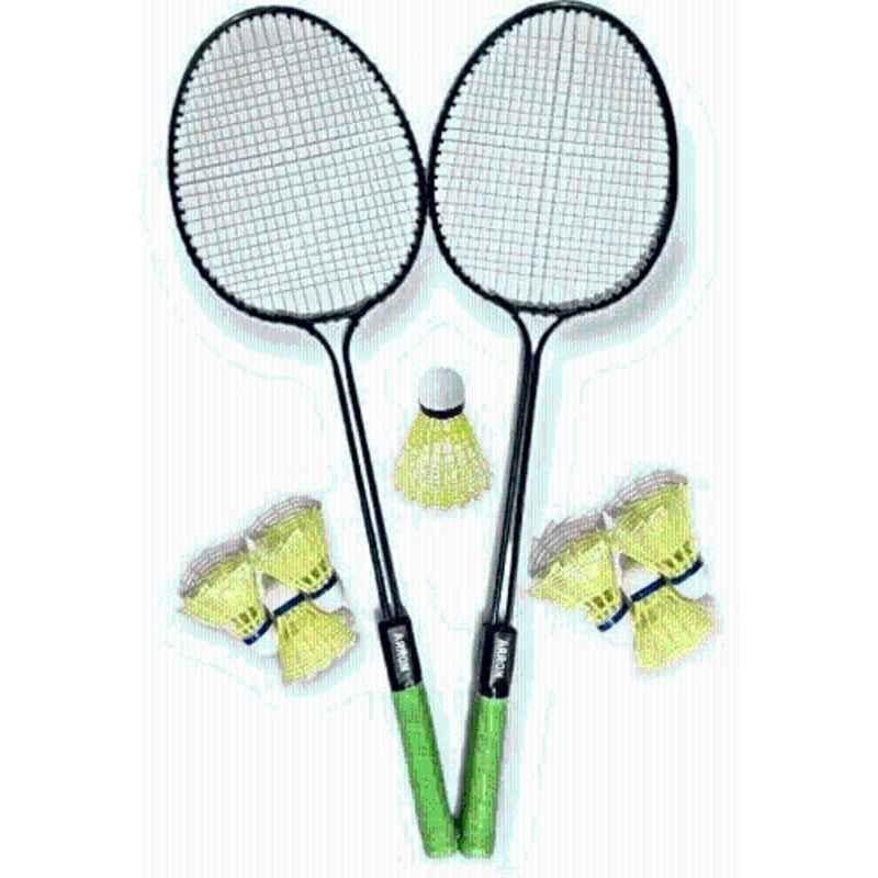 STYRKR Alloy Steel Multicolour Badminton Racquet Set of 2 Pcs with 7 Pcs Shuttle kit Badminton Kit