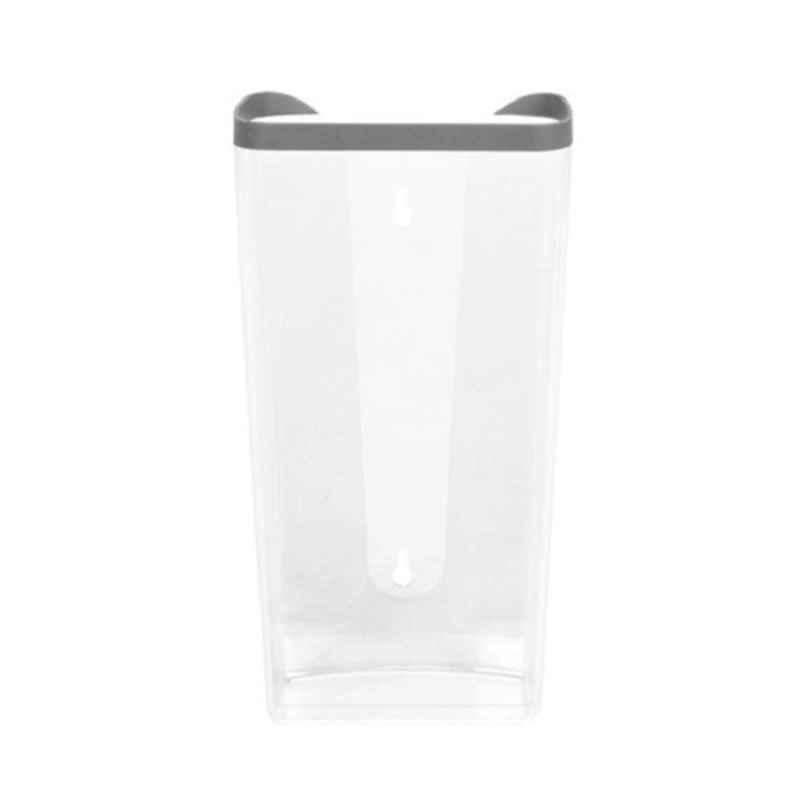 Spectrum Clear & Grey Cabinet And Wall Mount Recycling Bag Holder, A34012