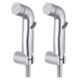 Joyway Oval Plastic Chrome Finish Silver Health Faucet with 1m Flexible Tube & Wall Hook (Pack of 2)