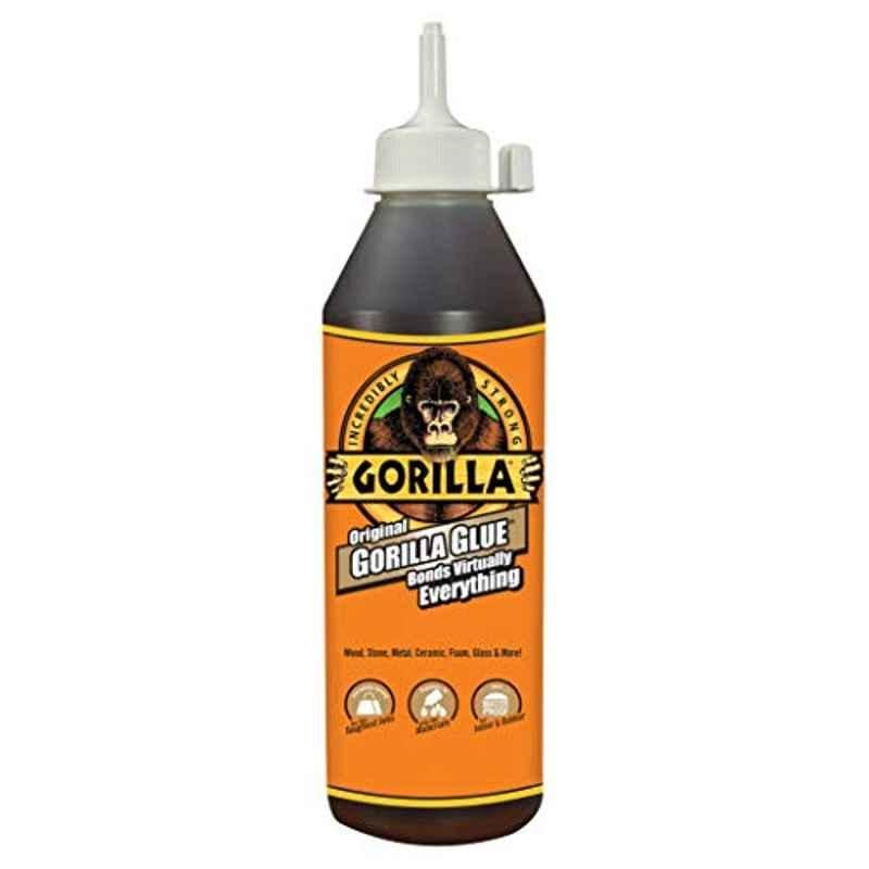Gorilla 18 Oz Polyurethane Brown Waterproof Original Glue Bottle, 5021801