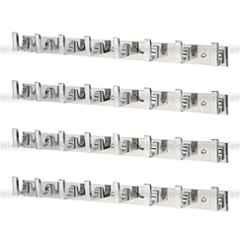 Aligarian 8 Leg Stainless Steel Silver Polished Finish Wall Mounted L-Type Cloth Hook Hanger (Pack of 4)