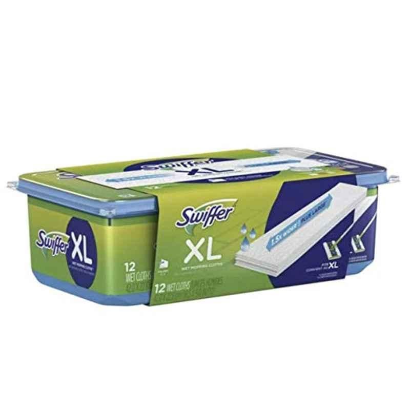 Swiffer 12 Sheets Cotton Sweeper Wet Mopping Cloths, 74471, Size: X Large