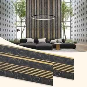 Plantex 80 Sqft 1x8ft 3D Charcoal Wall Panel for Interior Decor, YD-1207 (Pack of 10)