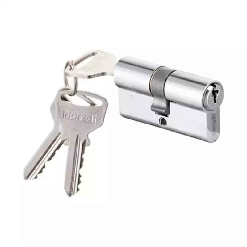 Dorset CL 214 SS 90mm Alloy Steel Silver Satin Finish Euro Profile Pin Cylinder Lock (Pack of 2)