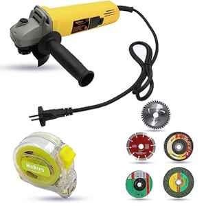 Walkers 800W 4 inch Angle Grinder with 5 Pcs Wheel & Measuring Tape, WKCB470