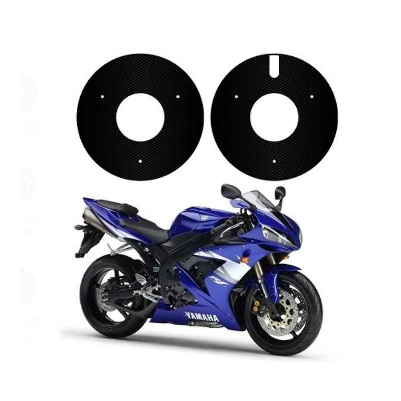 RA Accessories 2 Pcs 17 inch Acrylic Black Bike Wheel Cover Set for Yamaha YZF R1, RAABX3T1
