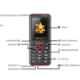 Blackbear B5 Click+ Black & Red 1.8 inch Display, 2.4MP Camera & Dual Sim Slim Mobile Phone (Pack of 5)