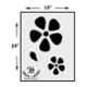 Kayra Decor 16x24 inch PVC Floral Wall Design Stencil, KHS385