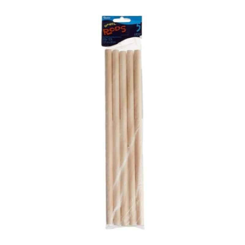 Darice 5Pcs 5x12 inch Beige Unfinished Dowel Rod Set, 9162-00