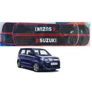 SureStrive 4 Pcs PVC & Rubber Black Car Door Sill Plate Set for Maruti Suzuki WagonR 2018 All Model
