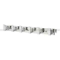 Aligarian 6 Leg Stainless Steel Silver Polished Finish Wall Mounted L-Shaped 6 Leg Cloth Hook Hanger