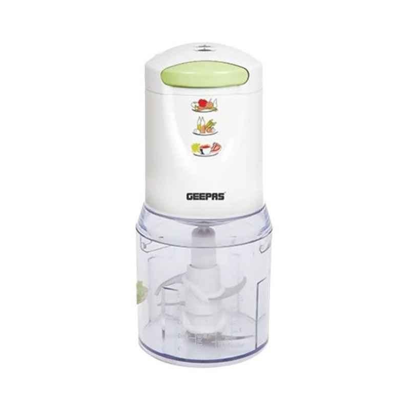 Geepas 0.5L 400W Stainless Steel White, Clear & Green 2-Speed Multi Chopper, GC5477