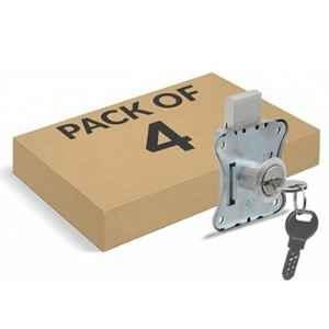 Plantex 20mm Brass Satin Drawer Lock for Multipurpose Cupboard with Key for Home/Office (Pack of 4)