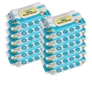 Mumta 72 Pcs 99% Water Baby Wipes with Flip Top Lid (Pack of 12)