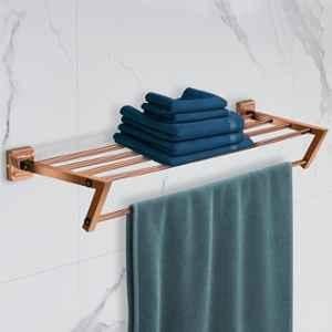 Plantex Decan Stainless Steel Rose Gold Towel Rack for Bathroom
