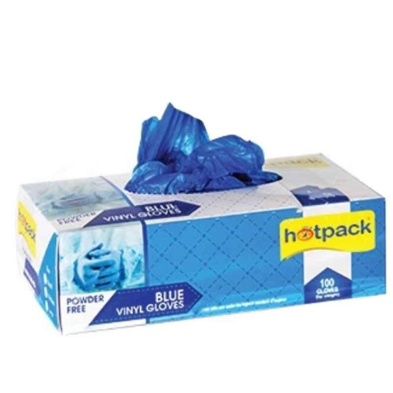 Hotpack 1000 Pcs Vinyl Blue Powder Free Hand Gloves Box, PFBVGS, Size: S