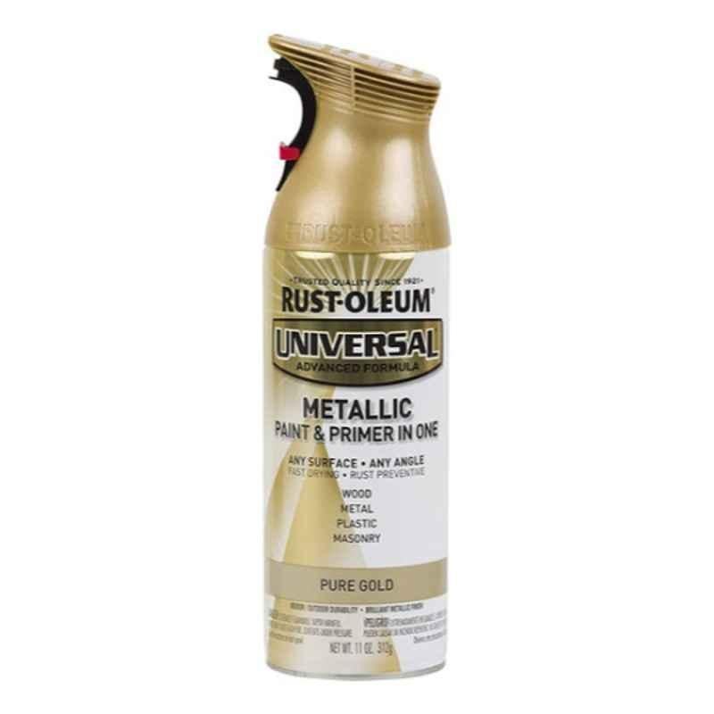 Rust-Oleum 11 Oz Pure Gold Universal Metallic Spray Paint, 245221