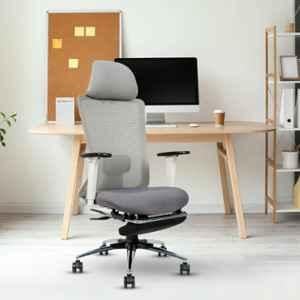 CELLBELL Ergoglide FT Mesh High Back White Ergonomic Office Chair with Lumbar Support & Height Adjustable