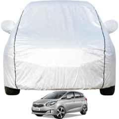 Allextreme Polyester Silver Car Cover with Mirror Pocket for Kia Carens 2025 & 2026 Models, PV-TT016