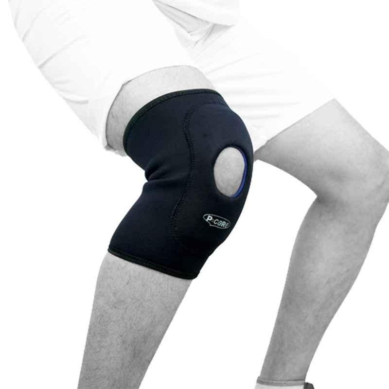 P+caRe Neoprene Black Knee Sleeve with Stays, Size: L