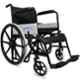 Entros Aluminium Black Manual Foldable Wheel Chair, KL875