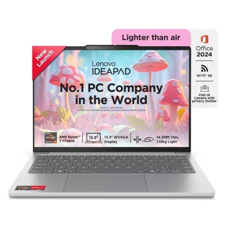 Lenovo IdeaPad Slim 5 Grey Laptop with AMD Ryzen 7 7735HS/16GB/512GB SSD/Win 11 & 13.3 inch WUXGA Display, 83J2000HIN