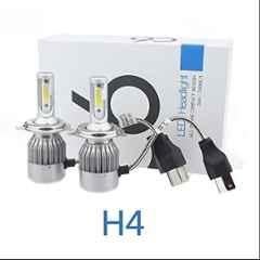 AOW C6 H-4 All In One Compact Design 36W/3800LM LED Headlight Conversion Kit Car High/Low Beam Bulb Driving Lamp 6500K (Pack Of 2) White For Bajaj Discovery Sport