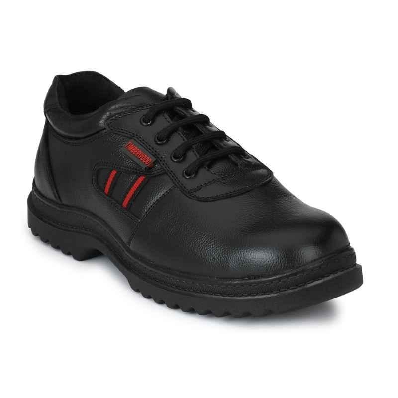 Timberwood TW17 Black Steel Toe Work Safety Shoes, Size: 7