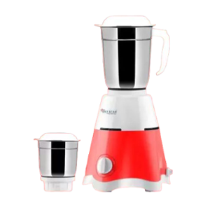 Skystar Star Eco 550W White & Red ABS Plastic Mixer Grinder with 2 Jars