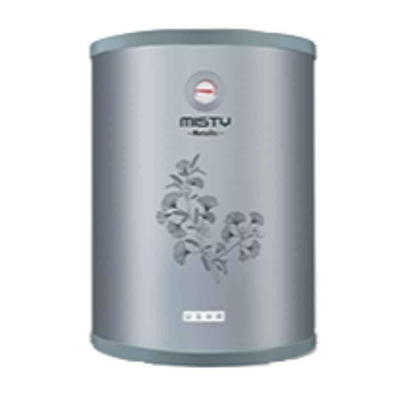 Usha Misty Metallic 25L 2000W 5 Star Silver Water Storage Heater with kit