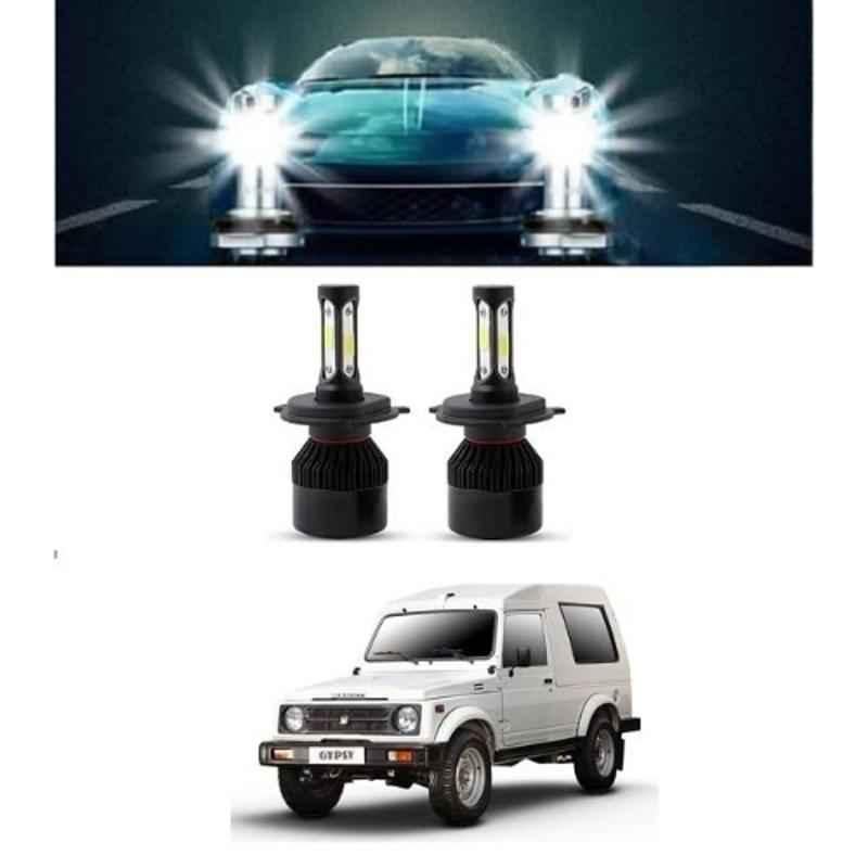 Trigcars 2 Pcs 75W High Power Water Proof Car LED Headlight Bulb Set for Maruti Gypsy, TRIG72WATTS0147