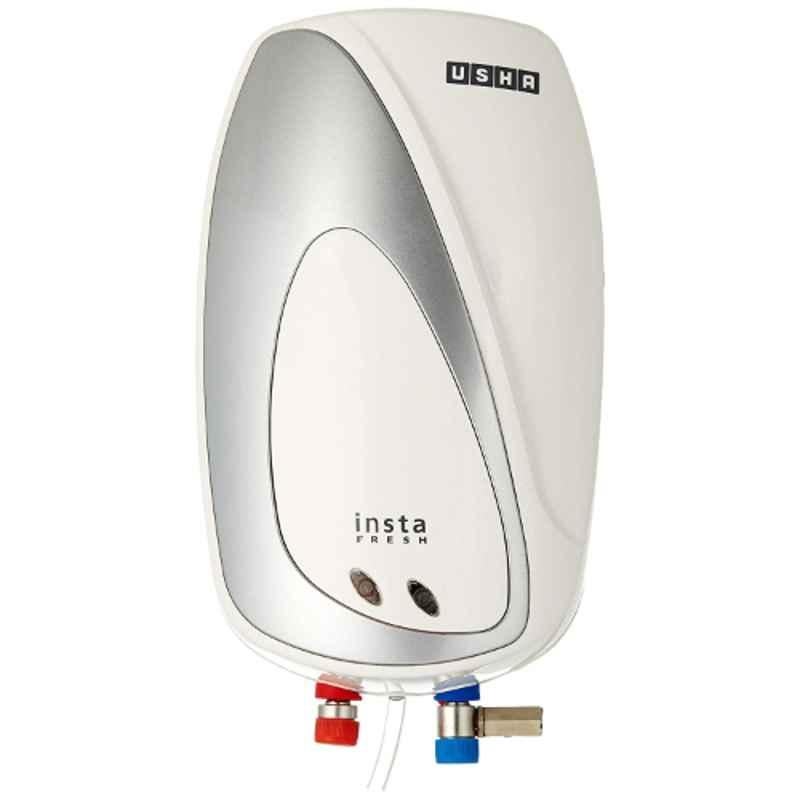 Usha Instafresh 46761300325N 3L 3000W White Silver Instant Water Heater, 46761300325N