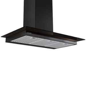 Glen 6062 TS 90cm 1250m /h Black Straight Glass Kitchen Chimney