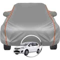 Allextreme Polyester Grey Car Cover with Triple Stitched Reflective Piping for Maruti Suzuki Ertiga Fits All Model & Year, MS-ERTIGA-BLK