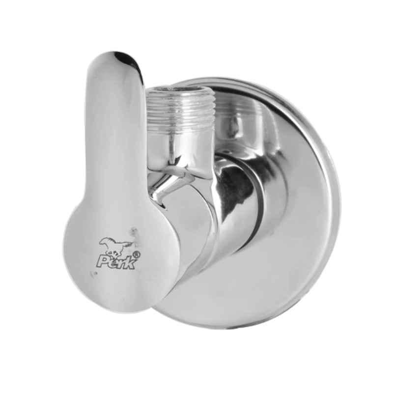 Perk Brass Lever Angle Cock with Flange, PR-203